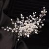 Teyglen Crystal Pearl Rhinestone Hair Comb and Headpieces for Women - Wedding Hair Accessories (Silver) view 3