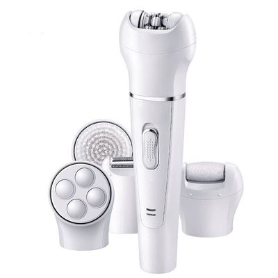 LUYILA Epilator for Women, 5-in-1 Hair Remover for Women, Rechargeable Electric Epilator with Callus Remover Pumice Stone Rollers and Facial Cleansing Brush Massager
