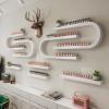 QQXX Wall Mounted Shelf Nail Polish Bottle Display Rack, U-Shaped Essential Oil Perfume Storage Rack, Multifunctional Hanging Salon/Beauty/Nail Shop Organizer Perfume Holder(2-Piece Set, White) view 4