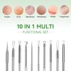 Pimple Popper Tool Kit,Blackhead Remover Tool 5 Pcs Blackhead Extractor Tool for Face Comedone Zit Acne Whitehead Blemish, Stainless Steel Extraction Tools Set view 2