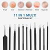 Pimple Popper Tool Kit,Blackhead Remover Tool 6 Pcs Blackhead Extractor Tool for Face Comedone Zit Acne Whitehead Blemish, Stainless Steel Extraction Tools Set view 2