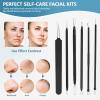 Pimple Popper Tool Kit,Blackhead Remover Tool 6 Pcs Blackhead Extractor Tool for Face Comedone Zit Acne Whitehead Blemish, Stainless Steel Extraction Tools Set view 3