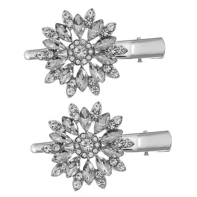 4pcs Women Accessories Bridal Hair Design Barrettes Crystal Hairpin Rhinestones and Clips Wedding Flower Girls Alligator Rhinestone Jewelry for Hairpins Clip Floral