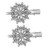 4pcs Women Accessories Bridal Hair Design Barrettes Crystal Hairpin Rhinestones and Clips Wedding Flower Girls Alligator Rhinestone Jewelry for Hairpins Clip Floral view 1
