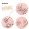 4pcs Women Accessories Bridal Hair Design Barrettes Crystal Hairpin Rhinestones and Clips Wedding Flower Girls Alligator Rhinestone Jewelry for Hairpins Clip Floral view 2
