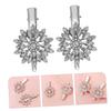 4pcs Women Accessories Bridal Hair Design Barrettes Crystal Hairpin Rhinestones and Clips Wedding Flower Girls Alligator Rhinestone Jewelry for Hairpins Clip Floral view 3