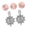 4pcs Women Accessories Bridal Hair Design Barrettes Crystal Hairpin Rhinestones and Clips Wedding Flower Girls Alligator Rhinestone Jewelry for Hairpins Clip Floral view 4