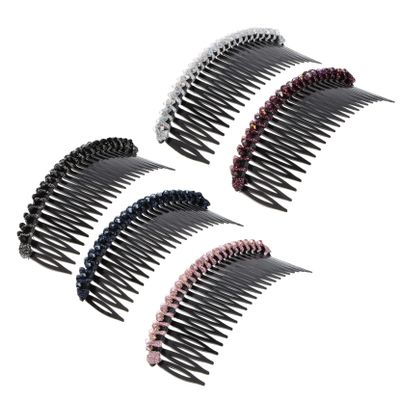 LALAFINA 5pcs Rhinestone Hair Insert Comb for Elegant Daily Headwear for Women Unique Accessory for Parties and Weddings Includes and Combs