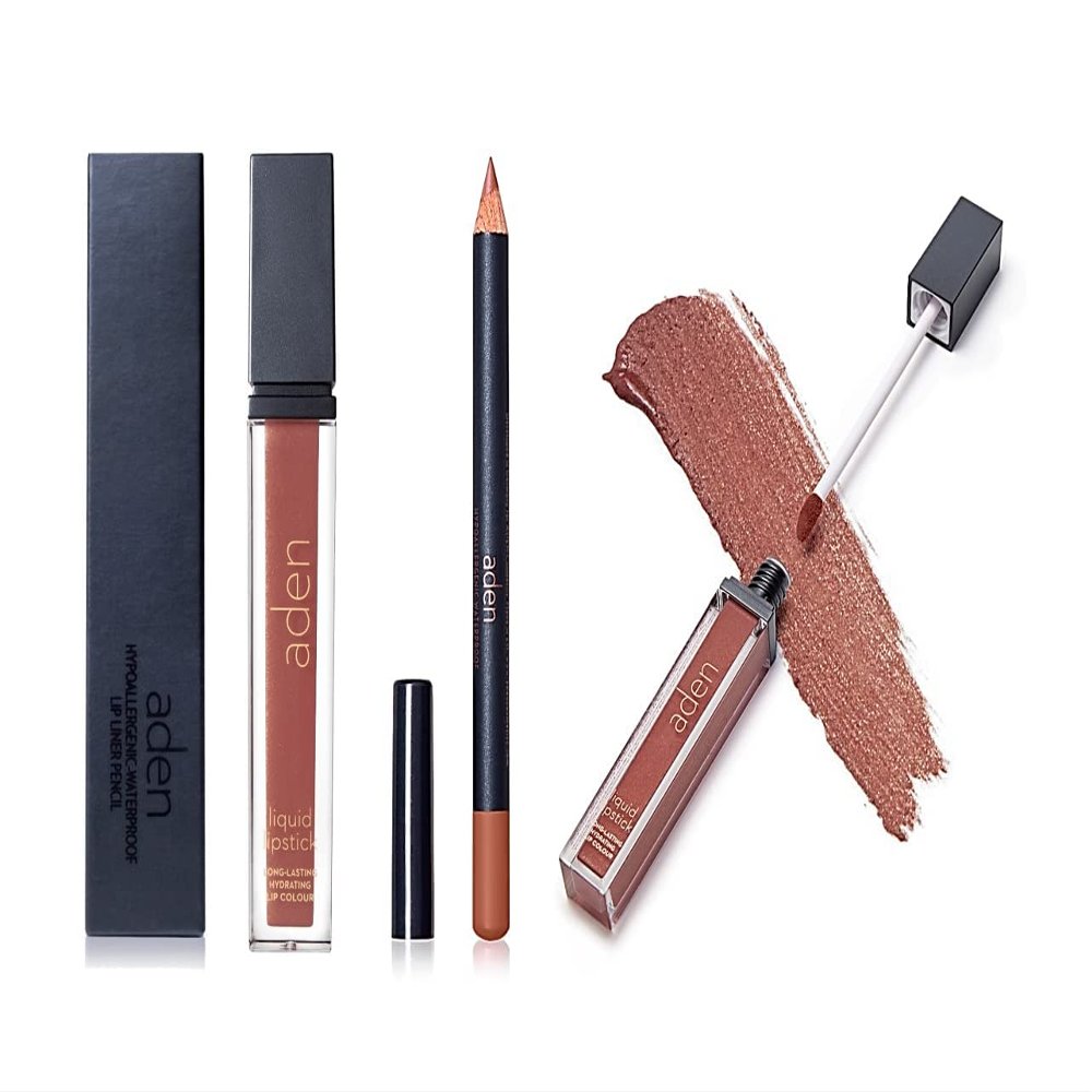 Lipstick for Women & Lip Liner Pencil Liquid Matte Lipstick Long Lasting Lip Combo Sets with Lip Stain Long Lasting Waterproof & lip liner stain Lip Kit Pigmented-Non Smudge-Made in Italy 18