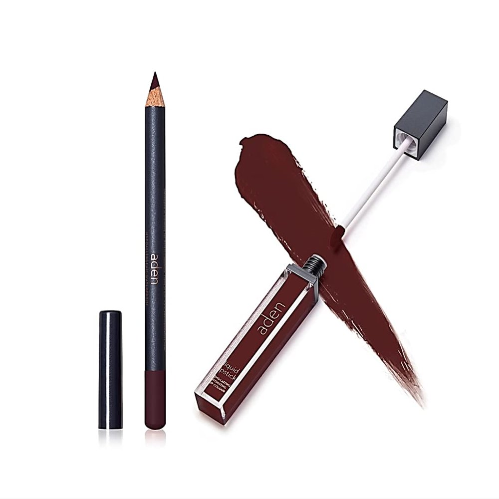 Lipstick for Women & Lip Liner Pencil Liquid Matte Lipstick Long Lasting Lip Combo Sets with Lip Stain Long Lasting Waterproof & lip liner stain Lip Kit Pigmented-Non Smudge-Made in Italy 24