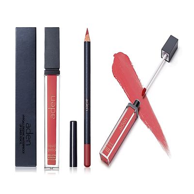 Lipstick for Women & Lip Liner Pencil Liquid Matte Lipstick Long Lasting Lip Combo Sets with Lip Stain Long Lasting Waterproof & lip liner stain Lip Kit Pigmented-Non Smudge-Made in Italy 01