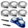 HQ8 Replacement Heads Compatible with Philips Norelco Aquatec Shaver, HQ8 Blades for Philips Norelco Aquatec Shavers Razor for PT720 PT730 AT880 At830 AT810, New Upgraded HQ8 Blades, 6 Pack view 1