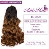 Pre Stretched Braiding Hair 20 Inch Loose Wave Crochet Braids Hair 8 packs Big wavy curly Bouncy Braiding Hair Curly Synthetic (b29, 16inch(pack of 8)) view 2