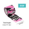 VideoPUP 18PCS Tattoo Grip Cover Wrap,Pink Camouflage Disposable Cohesive Tattoo Grip Cover Elastic Bandage Handle Grip Tube for Tattoo Machine Tattoo Grip Accessories view 2
