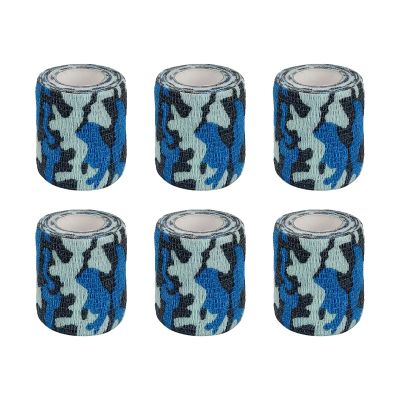 VideoPUP 6PCS Tattoo Grip Cover Wrap,Marine Camouflage Disposable Cohesive Tattoo Grip Cover Elastic Bandage Handle Grip Tube for Tattoo Machine Tattoo Grip Accessories