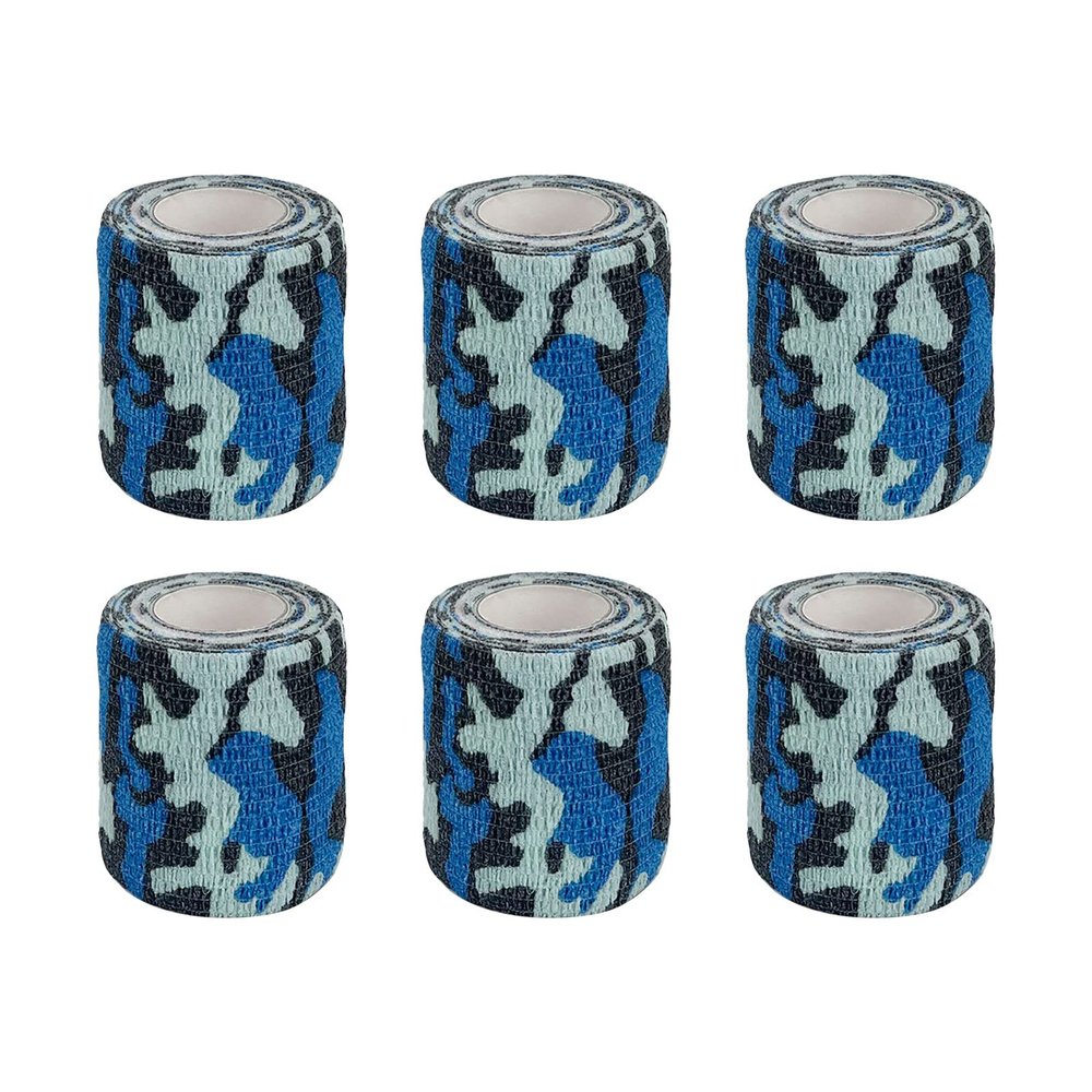 VideoPUP 6PCS Tattoo Grip Cover Wrap,Marine Camouflage Disposable Cohesive Tattoo Grip Cover Elastic Bandage Handle Grip Tube for Tattoo Machine Tattoo Grip Accessories