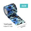 VideoPUP 6PCS Tattoo Grip Cover Wrap,Marine Camouflage Disposable Cohesive Tattoo Grip Cover Elastic Bandage Handle Grip Tube for Tattoo Machine Tattoo Grip Accessories view 2