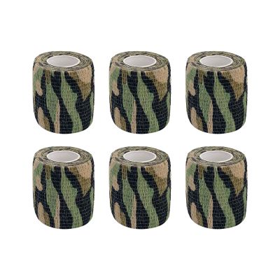 VideoPUP 6PCS Tattoo Grip Cover Wrap,Wetland Camouflage Disposable Cohesive Tattoo Grip Cover Elastic Bandage Handle Grip Tube for Tattoo Machine Tattoo Grip Accessories