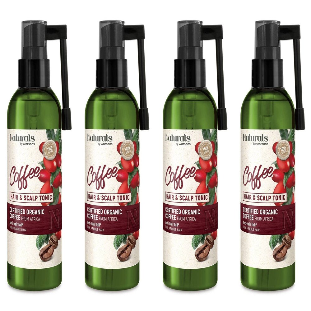Naturals By Watsons True Natural Coffee Hair Scalp Tonic 4.05 Fl Oz. (Pack of 4)