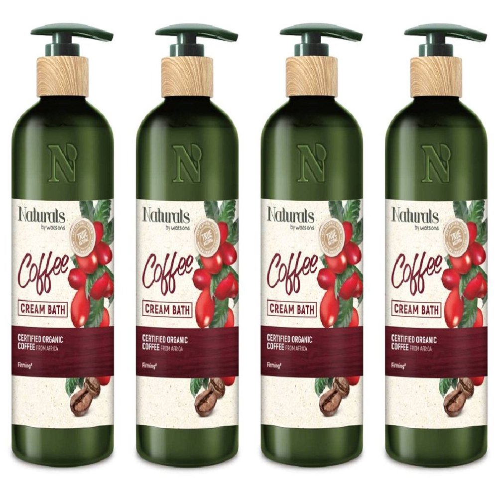 Naturals By Watsons True Natural Coffee Cream Bath 16.56 Fl Oz. (Pack of 4)