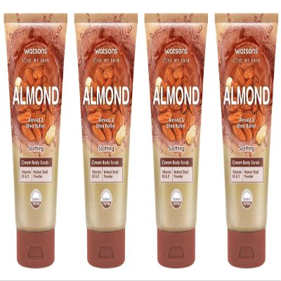 Watsons Almond Shea Butter Cream Body Scrub 7.05 oz. (Pack of 4)