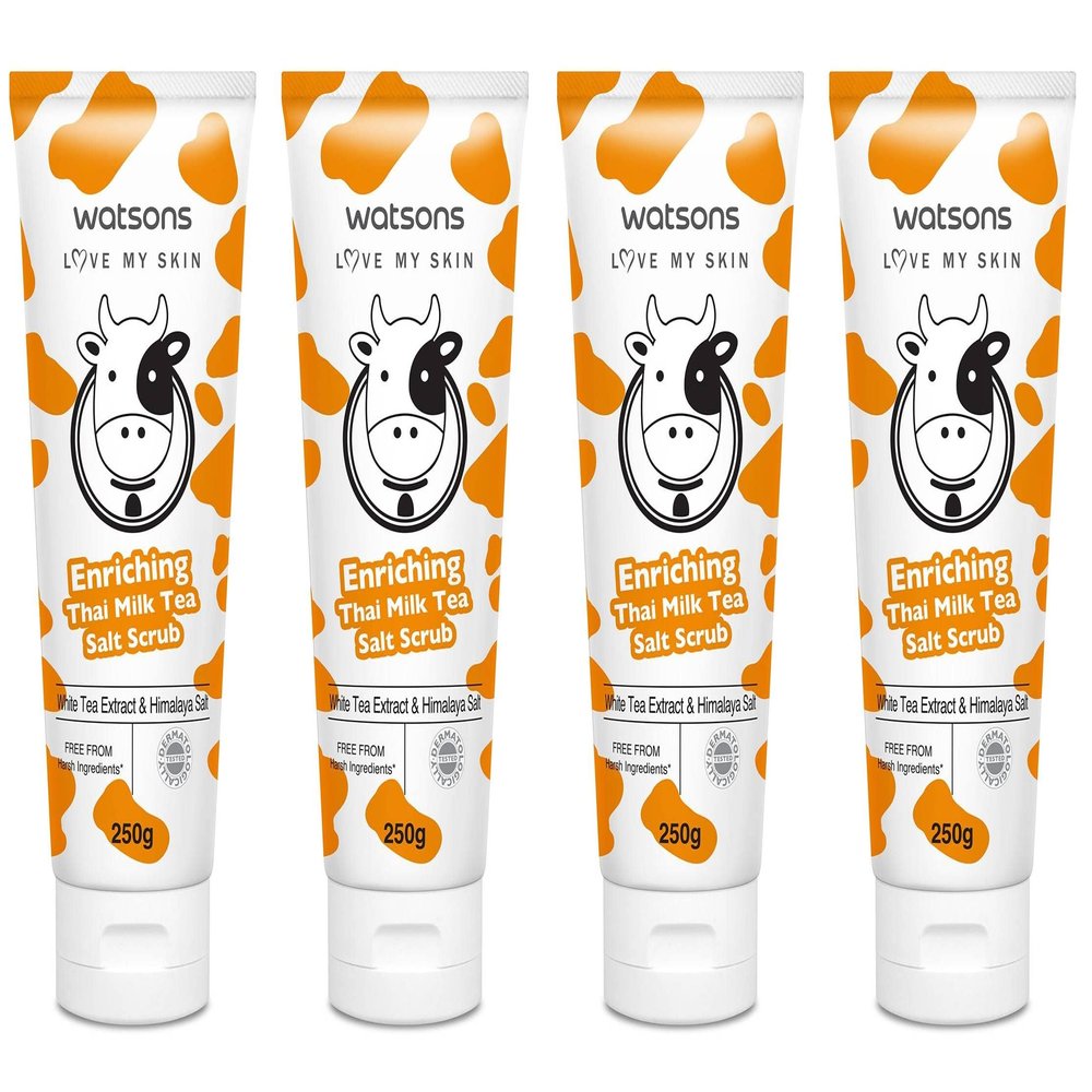 Watsons Love My Skin Enriching Thai Milk Tea Salt Scrub 8.81 oz. (Pack of 4)