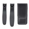 2PCS Professional Nail Clippers Set, Ultra Sharp Sturdy Fingernail and Toenail Clipper, Large & Small Nail Cutter for Thick Nails with leather case, Best Travel and Gift Nail Clipper for Men and Women view 1