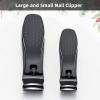 2PCS Professional Nail Clippers Set, Ultra Sharp Sturdy Fingernail and Toenail Clipper, Large & Small Nail Cutter for Thick Nails with leather case, Best Travel and Gift Nail Clipper for Men and Women view 4