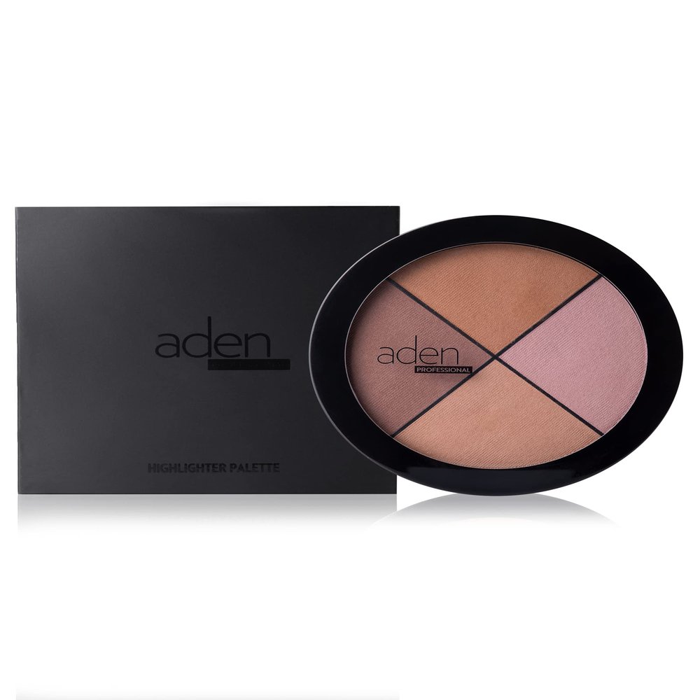 aden 4 Contouring Palette Makeup  22gr  Natural & Durable Quality Light Coverage & Inner Glow  MADE IN ITALY (Contouring Palette)