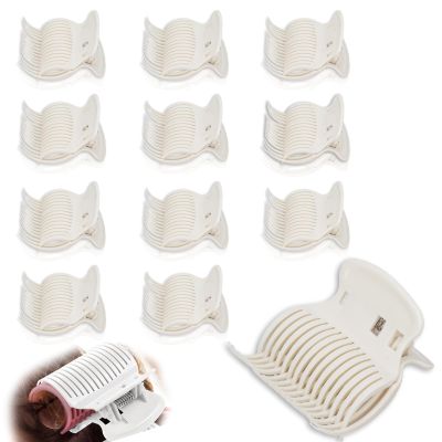 12pcs Hot Roller Clip Replacement for Hair Curler, Big Hair Claw Clips for Women, Large Claw Clip, Hair Curler Roller Claw Clips for Hair Sectioning Styling White