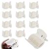 12pcs Hot Roller Clip Replacement for Hair Curler, Big Hair Claw Clips for Women, Large Claw Clip, Hair Curler Roller Claw Clips for Hair Sectioning Styling White view 1