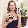 Bueart Design Pro makeup Artist 34Pcs Deluxe Real Goat Hair Horse hair Makeup Brushes Set with extra Large Holder High End Professional labeled makeup brush set with natural Pony Hair view 2