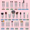 Bueart Design Pro makeup Artist 34Pcs Deluxe Real Goat Hair Horse hair Makeup Brushes Set with extra Large Holder High End Professional labeled makeup brush set with natural Pony Hair view 4