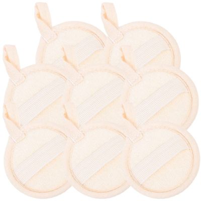 FRCOLOR Facial Exfoliating Scrubbers Loofah Pads 8pcs Gentle Makeup Remover Cotton for Children Sensitive Skin