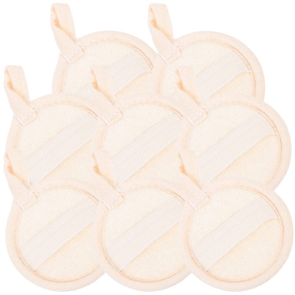 FRCOLOR Facial Exfoliating Scrubbers Loofah Pads 8pcs Gentle Makeup Remover Cotton for Children Sensitive Skin