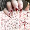 8 Sheets Heart Nail Art Stickers - Love Hearts Nail Decals for Women 3D Self Adhesive Valentines Day Nail Art Supplies Laser Red Heart Glitter Designs for Valentines Romantic DIY Manicure Decoration view 4