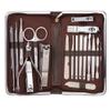 CZKE Nail Clipper Professional Grooming Kit Pedicure Kit Nail Cutter Tools with Luxurious Travel Case Manicure Scissors Makeup (Color : 21pcs Brown) view 1