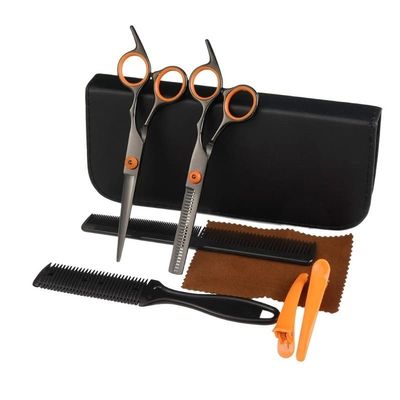 CZKE Hair Scissor Hairdressing Cutting Thinning Barber Scissor Set Hair Cutting Salon Hair Shears Home Use for Man Woman (Color : 6.0 8set hc)