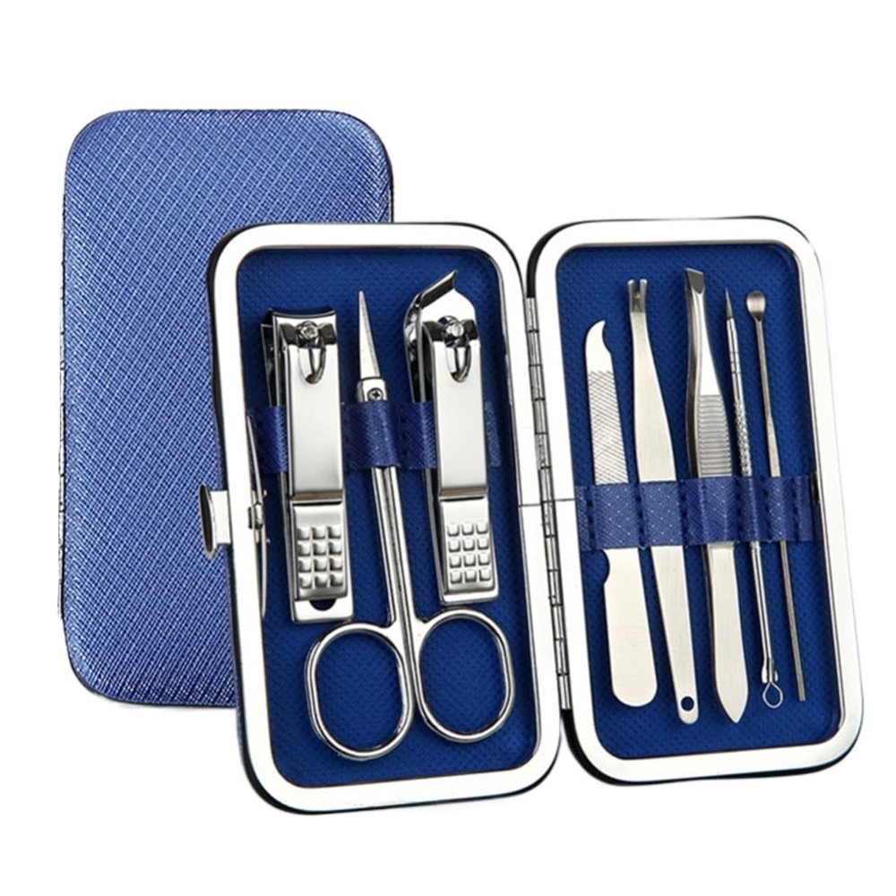 CZKE 18pcs Stainless Steel Nail Clippers Scissors Set Kits Manicure Pedicure Nail Care Set Nails Art Beauty Sets Manicure Tool (Color : Preto)