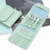 CZKE Manicure Set Nail Clippers Tools Household 12/16Pcs Green Stainless Steel Ear Spoon Nail Cutters Scissors Kit for Manicure Tools (Color : 12pcs Green) view 1