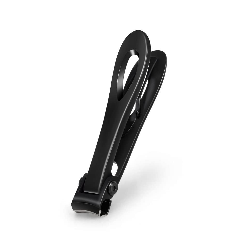 CZKE Nail Clipper for Thick Nail Wide Jaw Opening Stainless Steel Toenail Cutter Extra Large Fingernail Toenail Trimmer Manicure Tool (Color : Black Small)