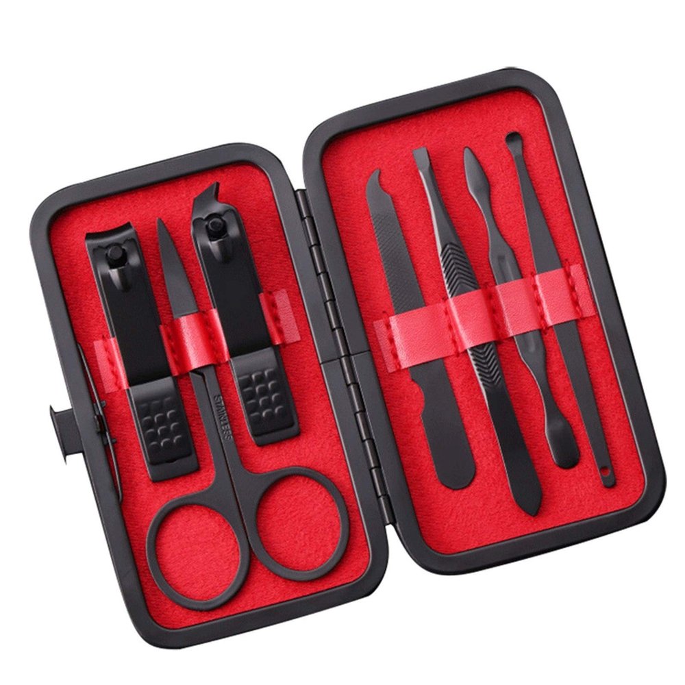 CZKE 7/15/18pcs Professional Nail Clippers Manicure Nail Care Set Stainless Steel Pedicure Scissor Manicure Kit Nail Art Tools (Color : 7 pcs Set)