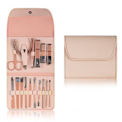 CZKE Manicure Set Nail Clipper Stainless Steel Nail Cutter Professional Scissors Set Portable Kit Set for Nails Makeup Grooming Tool (Color : Nude)