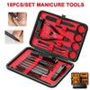 CZKE 18Pcs/Set Nail Clippers Manicure Pedicure Kit Finger Toe Scissor Grooming Tools (Color : B) view 2
