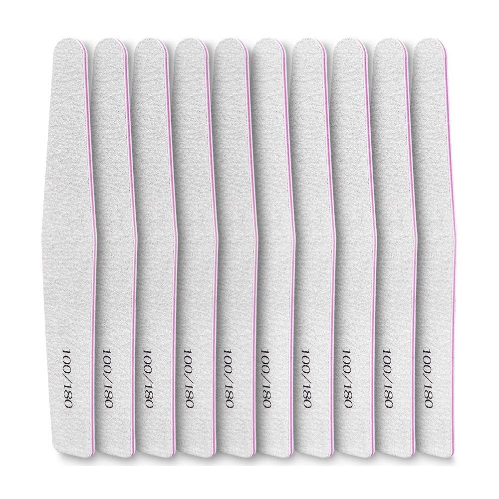 CZKE Nail File Double Side Sanding Buffer Block Set Nail Sanding Blocks Grinding Polishing Sandpaper Nail Files for UV Gel Polish (Color : 10 pcs -C)