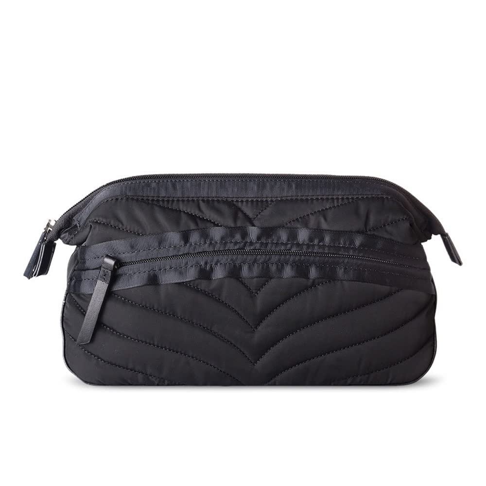 XARONF Travel Makeup Bag, Cosmetic Bag, Cosmetic Travel Bags, Portable Toiletry Bag, Roomy Cosmetic Bag for Women and Girls, Black (Color : Black)
