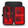 CZKE 7pcs Multifunction Nail Clippers Set Portable Travel Stainless Steel Black Pedicure Scissor Tweezer Manicure Set Kit Nail Tools view 3