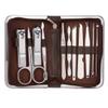 CZKE Nail Clipper Professional Grooming Kit Pedicure Kit Nail Cutter Tools with Luxurious Travel Case Manicure Scissors Makeup (Color : 11pcs Brown) view 1
