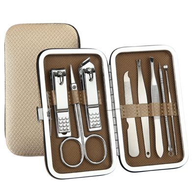 CZKE 18pcs Stainless Steel Nail Clippers Scissors Set Kits Manicure Pedicure Nail Care Set Nails Art Beauty Sets Manicure Tool (Color : 8pc)