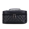 XARONF Cosmetic Bag, Portable Cute Travel Makeup Bag for Women and Girls Makeup Brush Organizer Cosmetics Pouch Bags, Black view 1
